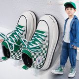  Giày thể thao cao cấp cổ cao cho bé trai và bé gái kẻ sọc xanh đen 