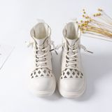  GI24 _ Giày boot cho bé gái từ 3 đến12 tuổi cổ cao da mềm cá tính thời trang nhẹ êm _ Beekids 
