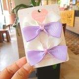  Set 2 kẹp tóc và cột tóc nơ ruy băng xinh xắn cho bé gái 