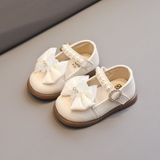  Giày búp bê tập đi da mềm nơ đính charm gấu xinh xắn cho bé gái từ 0-1 tuổi 