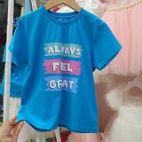  Áo thun cotton cho bé trai và bé gái phom dáng basic họa tiết chữ dễ thương 