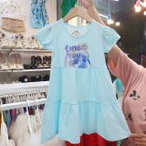 Đầm thun cotton bé gái dáng xòe mềm mát 