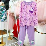  Đồ bộ dài tay bé gái mặc ngủ từ 22-32kg họa tiết Hello Kitty 