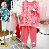  Đồ bộ dài tay bé gái mặc ngủ từ 22-32kg họa tiết Hello Kitty 