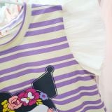  Đầm thun bé gái phối dập ly mềm họa tiết Melody, Cinnamon, Kuromi siêu dễ thương D25 _ Beekids 
