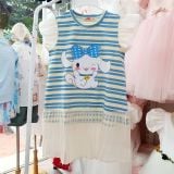  Đầm thun bé gái phối dập ly mềm họa tiết Melody, Cinnamon, Kuromi siêu dễ thương D25 _ Beekids 