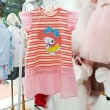  Đầm thun bé gái phối dập ly mềm họa tiết Melody, Cinnamon, Kuromi siêu dễ thương D25 _ Beekids 
