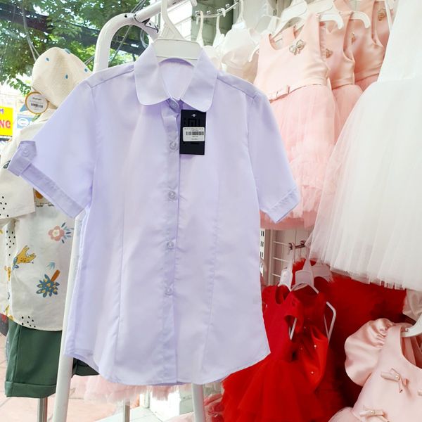  Áo sơ mi đồng phục học sinh nữ cổ tròn 2120 