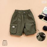  Quần kaki lửng bé trai túi hộp cực ngầu 