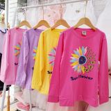  DB22 _ Bộ thun dài tay mặc ngủ cho bé gái từ 32kg đến 55kg họa tiết hoa hướng dương 