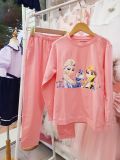  DB23A _ Bộ thun dài tay mặc ngủ cho bé gái từ 32kg đến 55kg họa tiết Elsa xinh xắn _ Beekids 