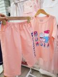 Đồ bộ lửng cotton cho bé gái từ 32kg đến 55kg họa tiết ly kem dễ thương 
