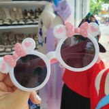  Kính mát gọng tròn xinh cho bé gái nơ chấm bi 