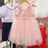  Đầm công chúa sát nách đính kim sa lấp lánh xinh xắn 