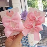  Set 2 kẹp tóc nơ xinh cho bé gái màu hồng cực kỳ dễ thương T02 _ Beekids 