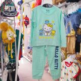  Bộ thun dài tay cho bé gái hoa tiết Hello Kitty xinh xắn 