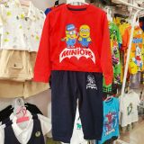  Bộ thun dài tay mặc ngủ cho bé trai in hình minions siêu ngầu 