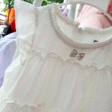  Đầm váy bé gái tay cánh tiên nhún bèo 3 tầng mềm mại thoáng mát D04 - Beekids 