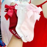  Vớ chân cotton cao đến đầu gối đính nơ xinh xắn cho bé gái 