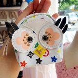  Túi da mini phụ kiện móc khóa cho các bạn nữ hình cú mèo xinh xắn 