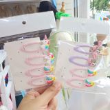  Set 4 kẹp tóc mái bé gái đính charm hoạt hình dễ thương 