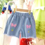  Quần short jean denim bé gái họa tiết vô cùng dễ thương Q01_Beekids 