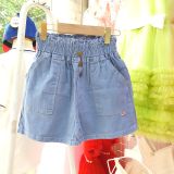  Quần short jean denim bé gái họa tiết vô cùng dễ thương Q01_Beekids 