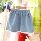  Quần short jean denim bé gái họa tiết vô cùng dễ thương Q01_Beekids 