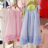  Đầm 2 dây kẻ sọc phom dáng babydoll xinh xắn cho bé gái D02 - Beekids 