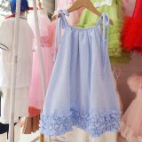  Đầm 2 dây kẻ sọc phom dáng babydoll xinh xắn cho bé gái D02 - Beekids 