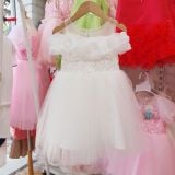  Đầm công chúa phối voan trễ vai siêu đẹp cho bé gái mặc đi lễ tiệc CC01 _ Beekids 