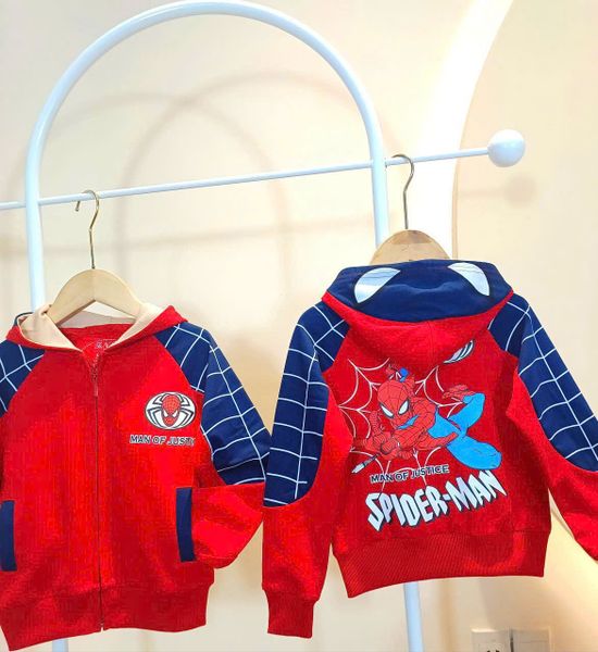  Áo khoác nhện cho bé trai họa tiết Spiderman cool ngầu K01 - Beekids 