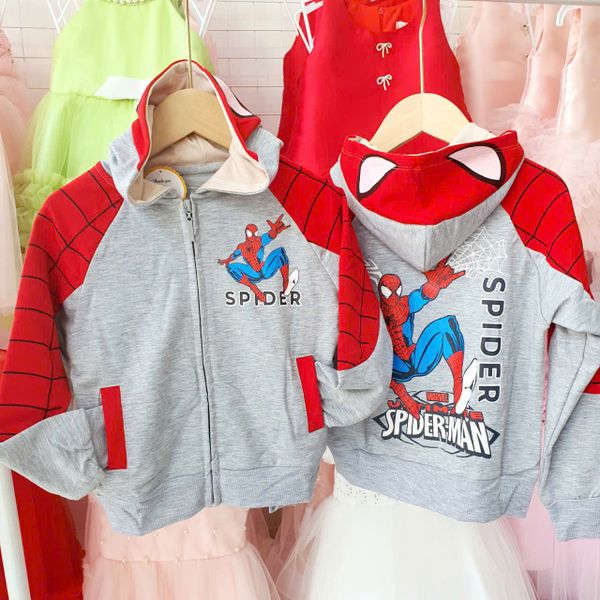  Áo khoác nhện cho bé trai họa tiết Spiderman cool ngầu K01 - Beekids 