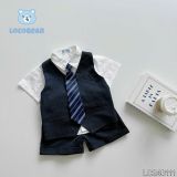  Set gile công tử 4 chi tiết kèm cà vạt cực sang cho bé trai S03 _ Beekids 