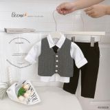  Set vest gile công tử quần dài cho bé trai mặc thôi nôi, lễ tiệc,... 