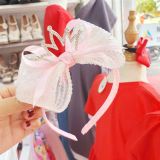  Cài tóc vương miện cho bé gái phối ruy băng voan lưới kim sa lấp lánh T03 _ Beekids 