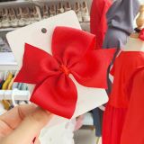  Kẹp tóc nơ ruy băng gân 4 cánh cho bé KT02 