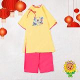 Bộ áo dài Tết cho bé hoa bướm sắc xuân siêu xinh AD01 _ Beekids 