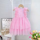  Đầm xinh cho bé phối lưới đính bướm vô cùng dễ thương D05 _ Beekids 