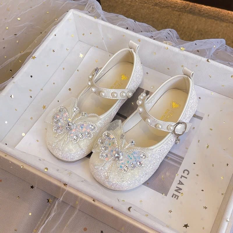  Giày búp bê bé gái đính hình bướm kim sa lấp lánh G01 _ Beekids 