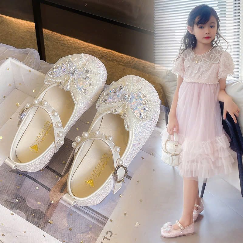  Giày búp bê bé gái đính hình bướm kim sa lấp lánh G01 _ Beekids 