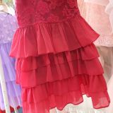  Đầm đẹp cho bé mặc phối ren hoa tùng váy 4 tầng chất tơ mềm mại D06 _ Beekids 