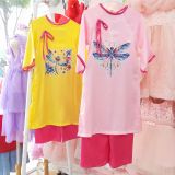  Bộ áo dài Tết cho bé hoa bướm sắc xuân siêu xinh AD01 _ Beekids 