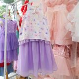  Set áo gấm sao mai phối chân váy tơ siêu xinh S08 _ Beekids 