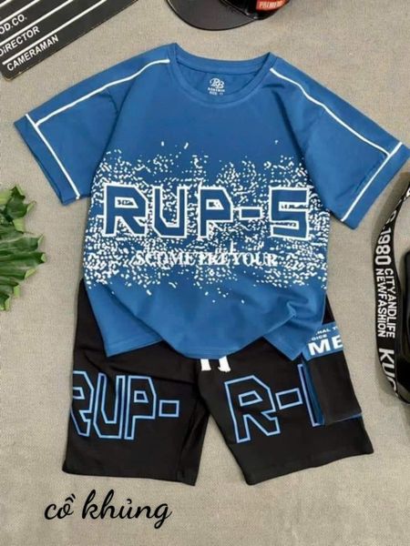  Set lửng cho bé trai tuổi teen áo thun chữ phối quần túi hộp siêu ngầu S12 _ Beekids 