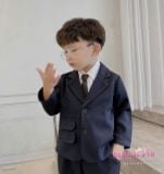  Set vest cho bé trai mặc đi tiệc gồm 4 chi tiết áo vest, quần dài, áo sơ mi trắng, caravat S14 _ Beekids 
