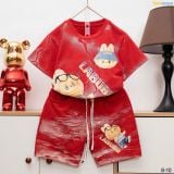  Bộ bé trai họa tiết Labubu loang màu sành điệu S16 _ Beekids 
