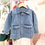  Áo khoác jean mềm cho bé trai và bé gái phong cách Hàn Quốc K03 _ Beekids 