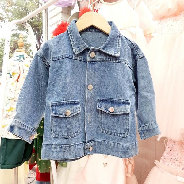  Áo khoác jean mềm cho bé trai và bé gái phong cách Hàn Quốc K03 _ Beekids 