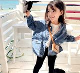  Áo khoác jean mềm cho bé trai và bé gái phong cách Hàn Quốc K03 _ Beekids 